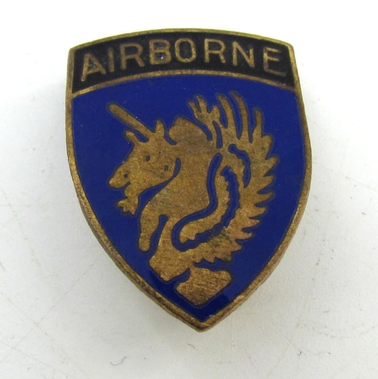 WWII US 13th AIRBORNE DIVISION Crest Insignia Pinback