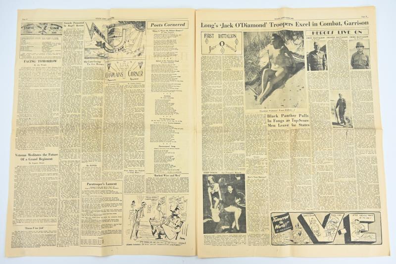 US WW2 82nd Airborne Division 505th PIR Newspaper 'Static Line'