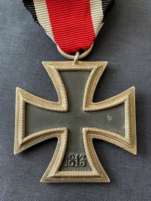 WWII GERMAN IRON CROSS 2ND CLASS WITH RIBBON.