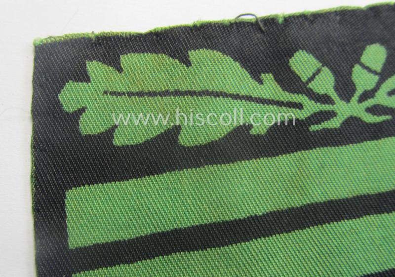 Single - and clearly tunic-removed! - officers'-pattern, WH (Heeres o. Waffen-SS) rank-insignia-bar (for usage on the camouflaged-uniforms) as used by an officer holding the rank of: 'Hauptmann' (ie.: 'SS Hauptsturmführer')