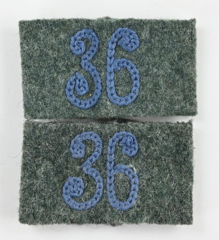 German WH Shoulderboard Slip-ons 'N.R.36'