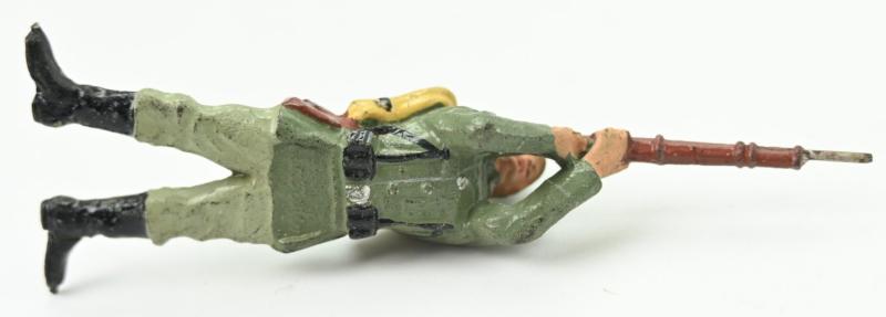 German Elastolin Toy figure 'Laying Infantry Man'