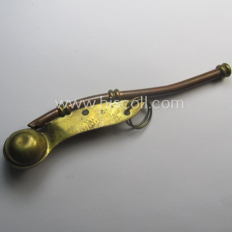 WH (Kriegsmarine) flute (ie. 'Bootsmanns-Flöte') that is constructed from multi-coloured, copper-based material