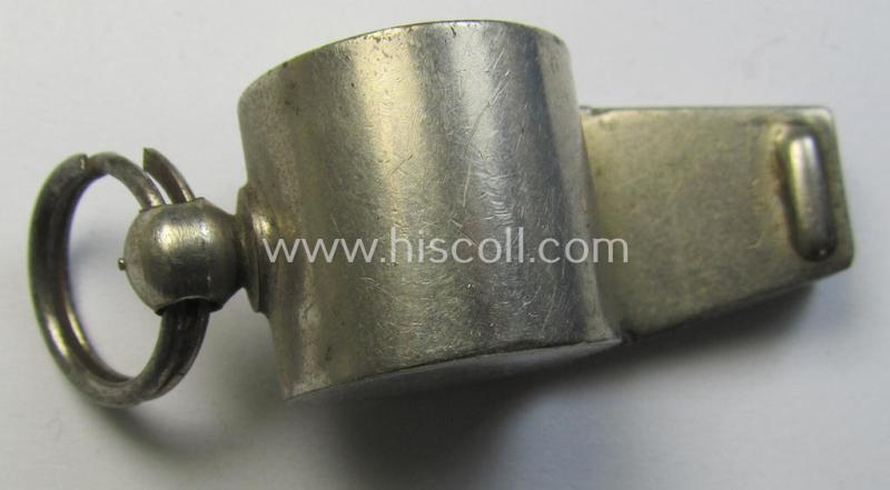 Superb - and actually never before encountered and with certainty seldomly seen! - nickle-chrome-based service-flute (ie. 'Dienstflöte') being a nicely preserved example that shows the stamped-designation: '47/38 SS' on its top