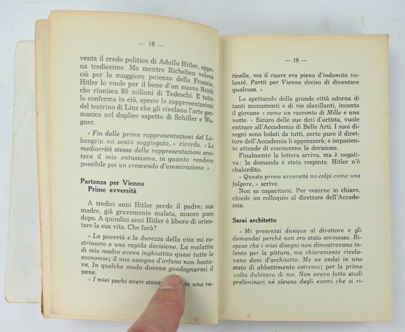 Italian WW2 Version of Adolf Hitler's Mein Kampf Book