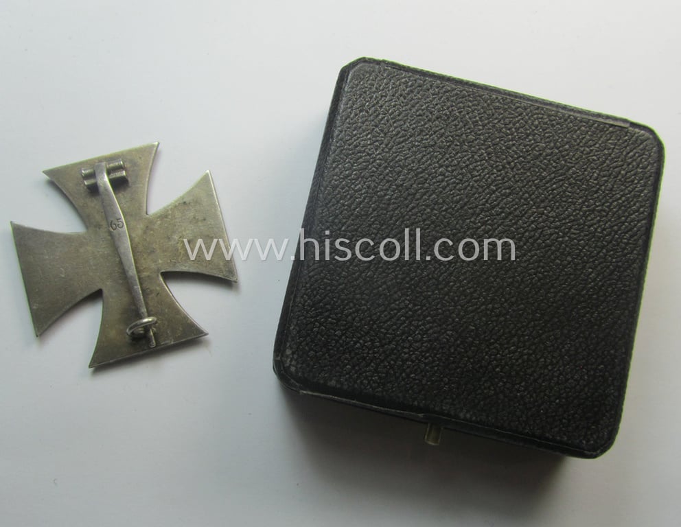 'Eisernes Kreuz 1. Klasse' (ie. Iron Cross 1st class) being an (I deem) early-war-period-produced (and neatly maker- ie. '65'-marked-) example by 'K&Q' that comes complete in its specific etui