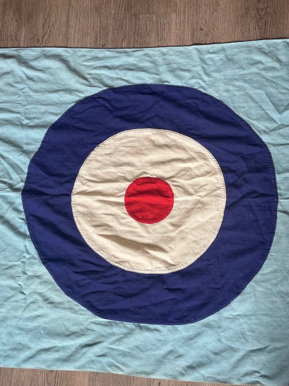 AUTHENTIC PANEL STICHED BRITISH WARTIME WW2 RAF STATION FLAG.