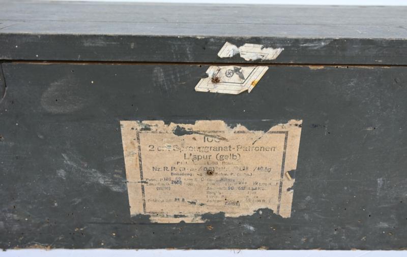German WH 2cm Sprenggranat-patronen L'spur Ammo Box