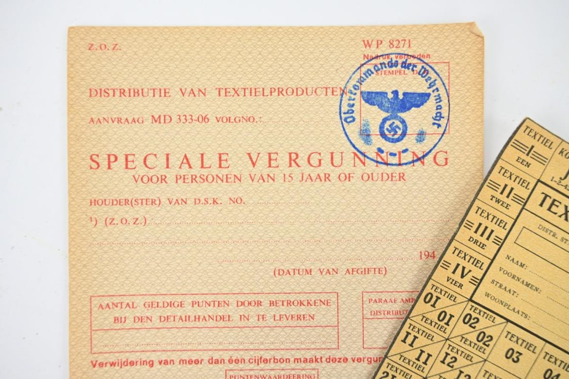 Dutch WW2 Coupons Set
