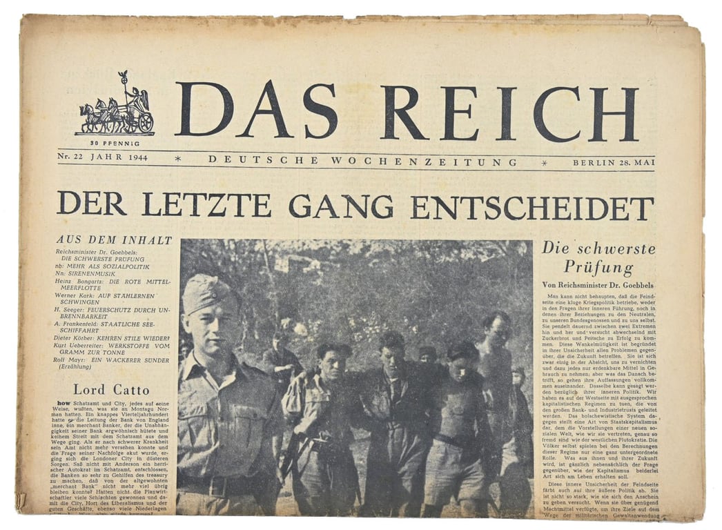 German Newspaper “Das Reich” May 1944