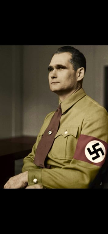 RARE GERMAN WWII DEPUTY FUHRER RUDOLF HESS HAND SIGNED SIGNATURE.