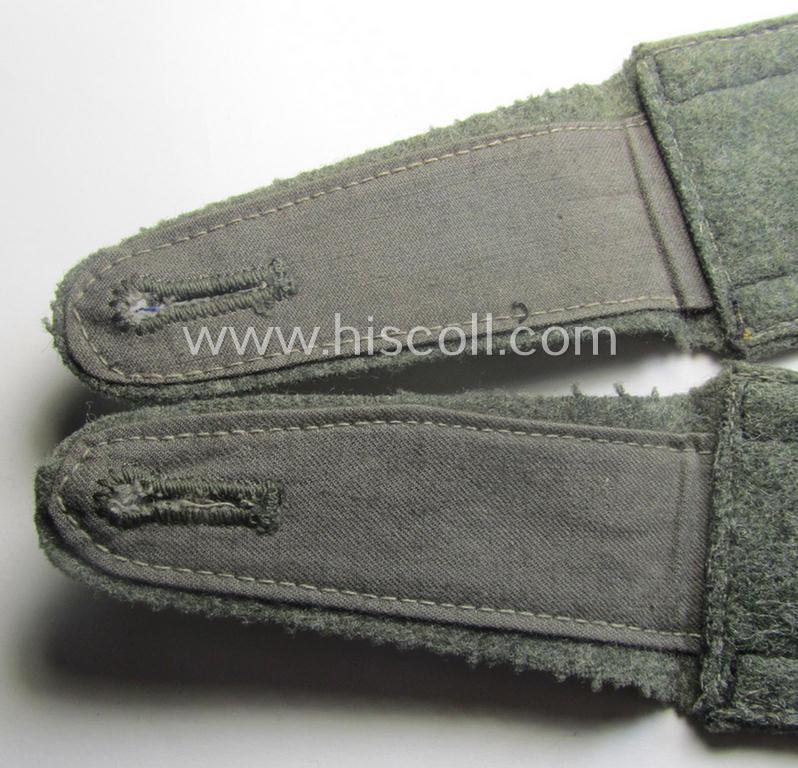 Fully matching pair of neatly 'cyphered'- (and I deem mid- ie. somewhat later-war-period!) WH (Kriegsmarine) NCO-type shoulderstraps as was intended for usage by an: 'Unteroffizier eines Küsten-Artillerie-Rgts. o. Abtlgs.'