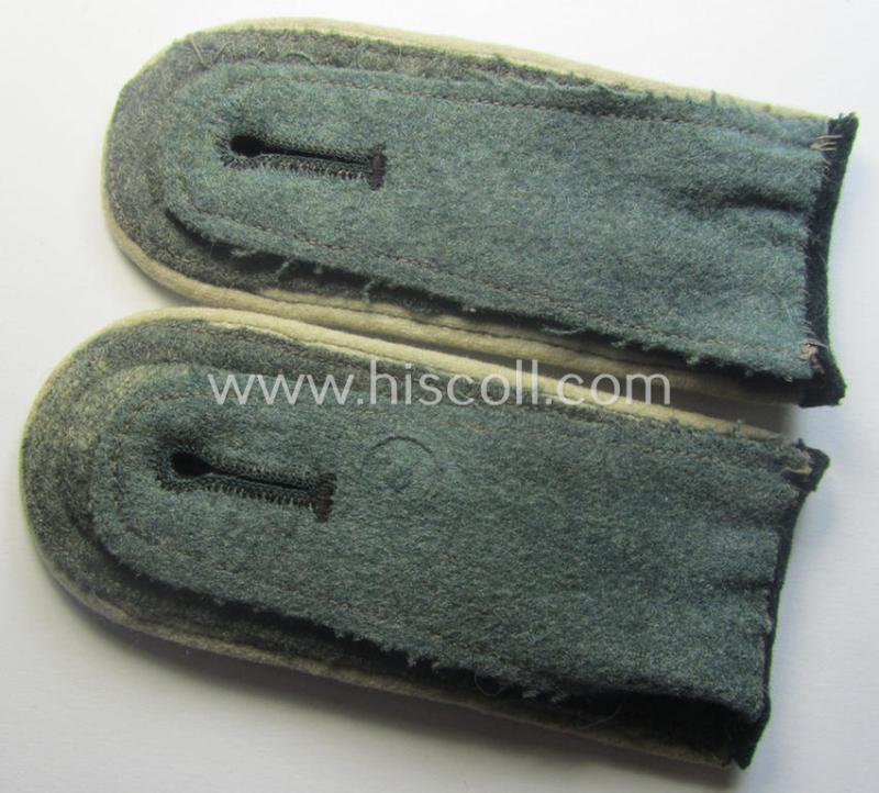 Moderately worn pair of WH (Heeres), early-war-period- (ie. 'M40'-pattern) 'cyphered' NCO-type shoulderstraps as was intended for - and worn by! - a: 'Feldwebel des Wachbatallions Berlin'