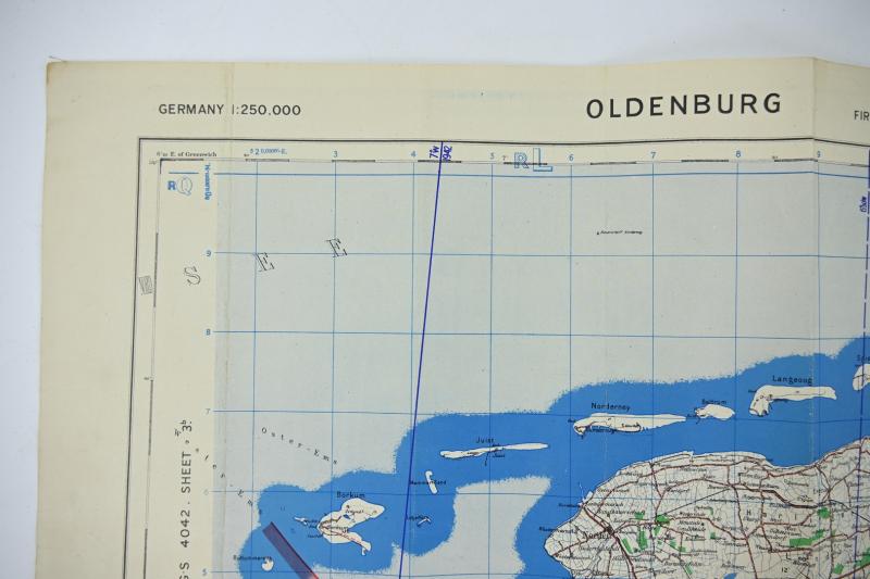 British WW2 Mapcard of Oldenburg Germany