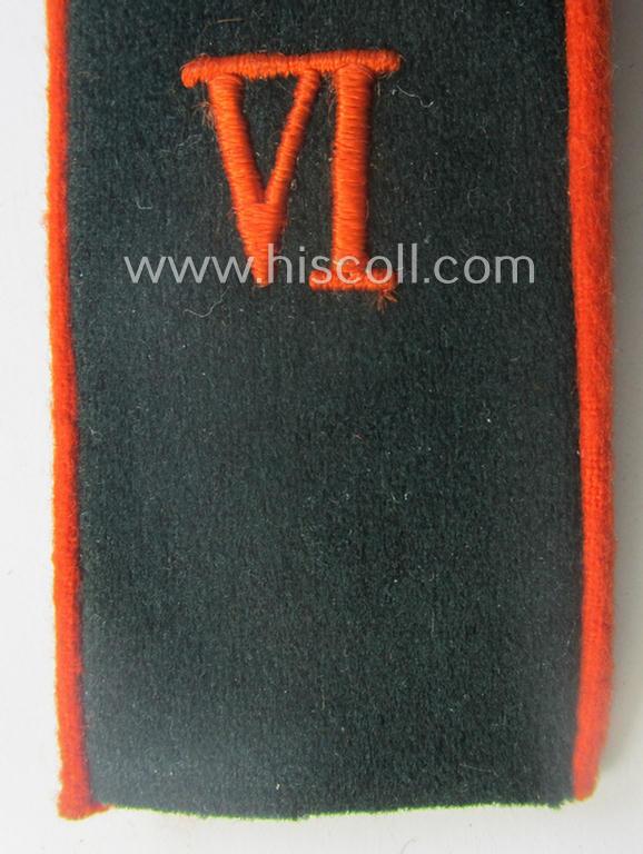 Single, early- (ie. pre-war-) period, WH (Heeres) 'cyphered' (rounded-styled-), EM-type (ie. 'M36'-pattern-) shoulderstrap: 'Soldat des Wehr-Ersatzdienstelle im Wehrkreises VI'