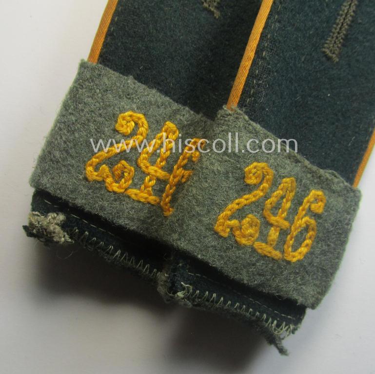 Pair of WH (Heeres) 'M40'-pattern, EM-type shoulderstraps that came with its accompanying 'Überschube'-pair: 'Soldat des Infanterie-Divisions-Aufklärungs-Abtlgs. (mot) 246'