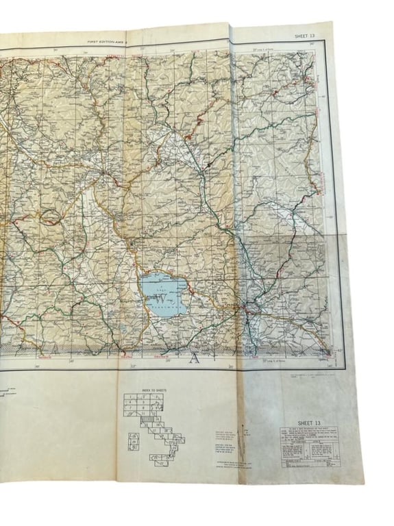 US WWII Road Map for the Italian Campaign ( Sheet nr 13 )
