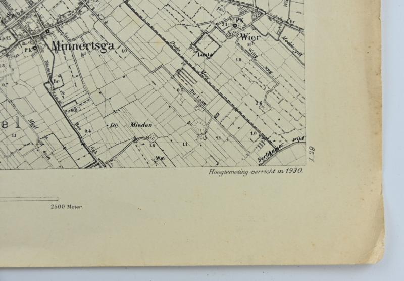 German Mapcard of 'Minnertsga' Holland