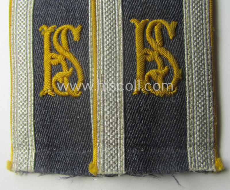 Pair of WH (Luftwaffe) 'cyphered', NCO-type shoulderstraps: 'Uffz. der Flieger o. FJ-Truppen u. Mitglied einer Kriegsschule'