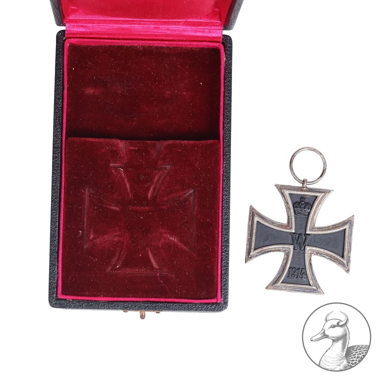 Eisernes Kreuz 2. Klasse 1914 und Ehrenkreuz für Frontkämpfer im Etui