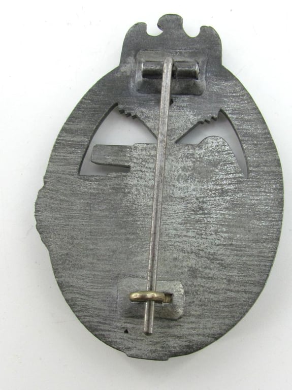 Panzer assault badge in silver  ( Pillow crimp )