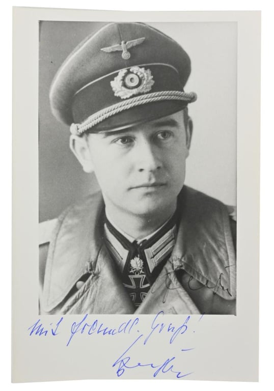 Signature of Wehrmacht Heer KC-OLC &S Recipient 'Werner Ziegler'