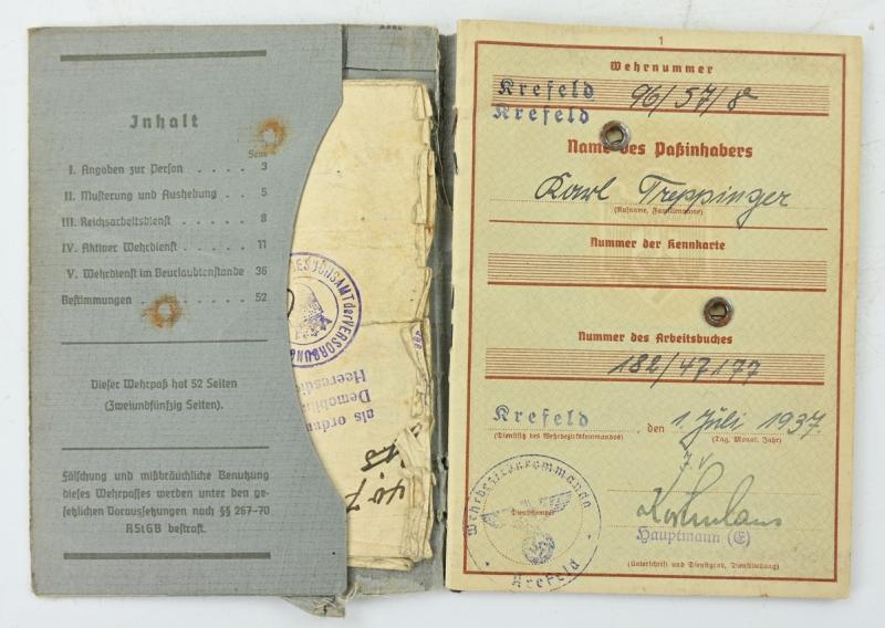 German WH Wehrpass WW1 Veteran