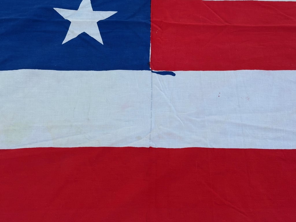 AUTHENTIC ORIGINAL JFK ELECTION PRINTED CAMPAIGN JFK 50-STAR FLAG 1960 FROM THE STATE OF WEST VIRGINIA AND USED