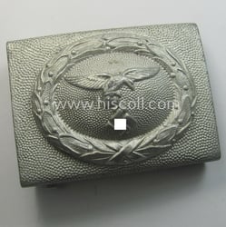 Pre-war-period, WH (LW) silver-coloured and/or aluminium-based belt-buckle (being...