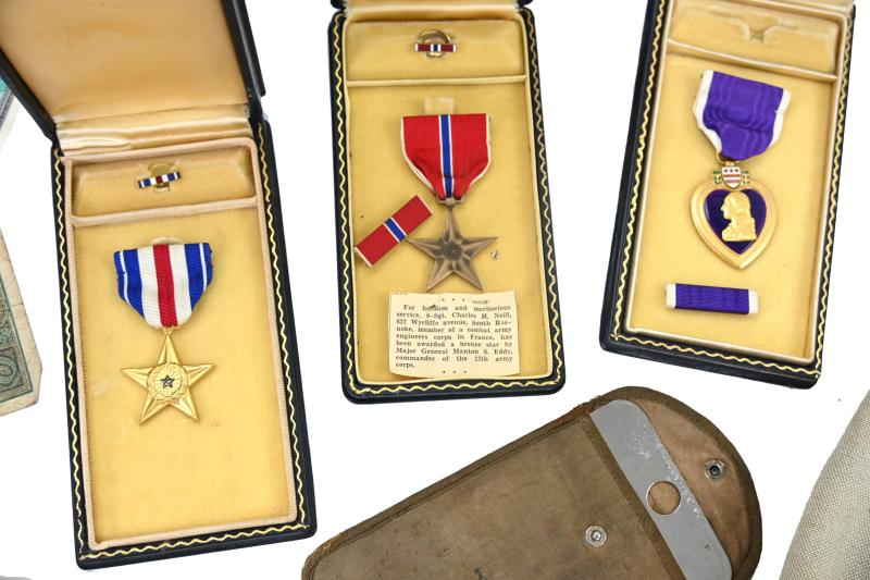 US WW2 5th Engineer Special Brigade Staff Sergeant Charles H. Neill Grouping