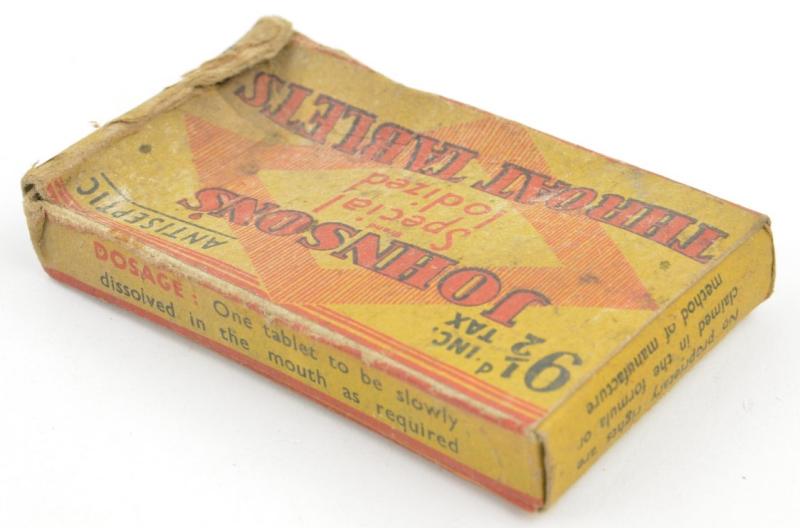 British WW2 Package of Throath Tablets