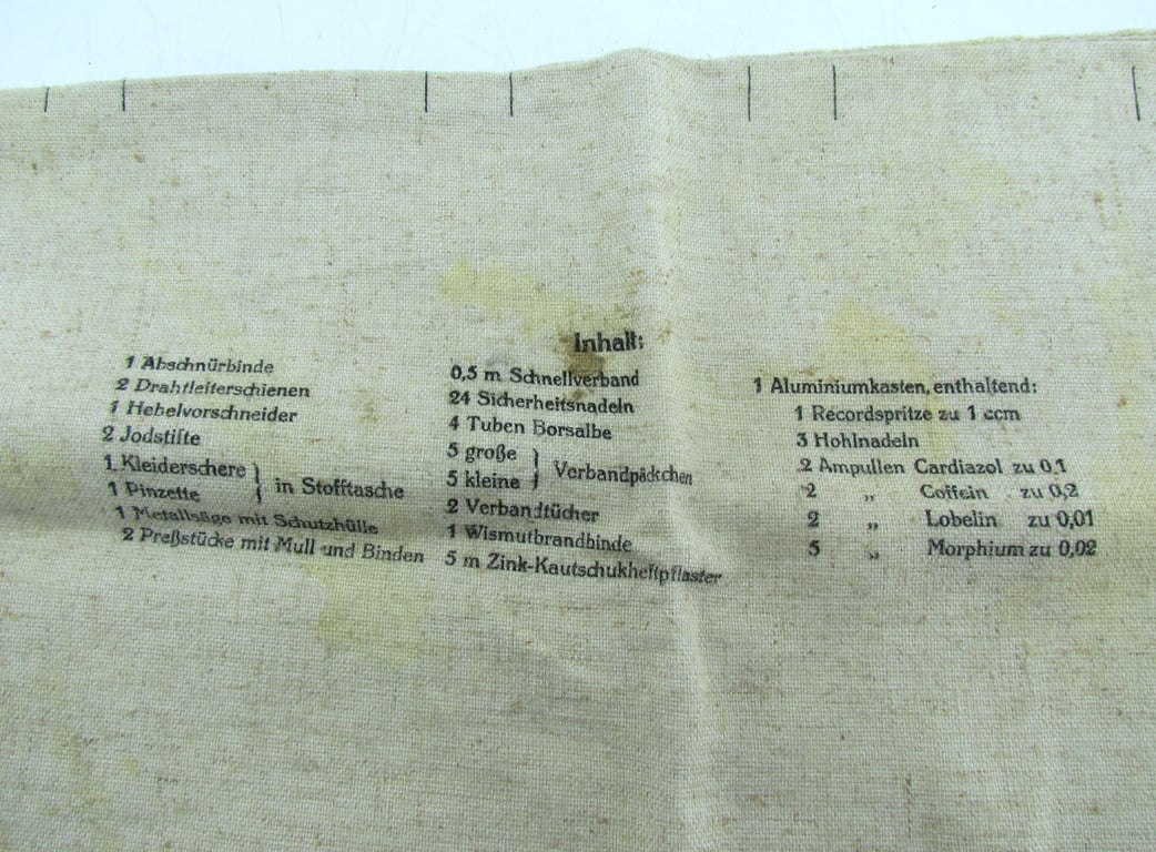 Rare Luftwaffe Aircraft Medical Pack Cover (Sanitätspack für Flugzeuge) – 1944