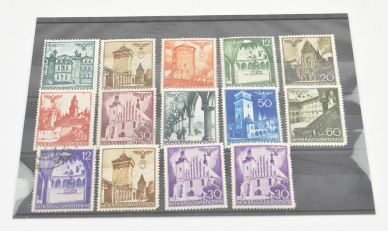 German Third Reich Era Stamp Grouping 'Generalgoverment'