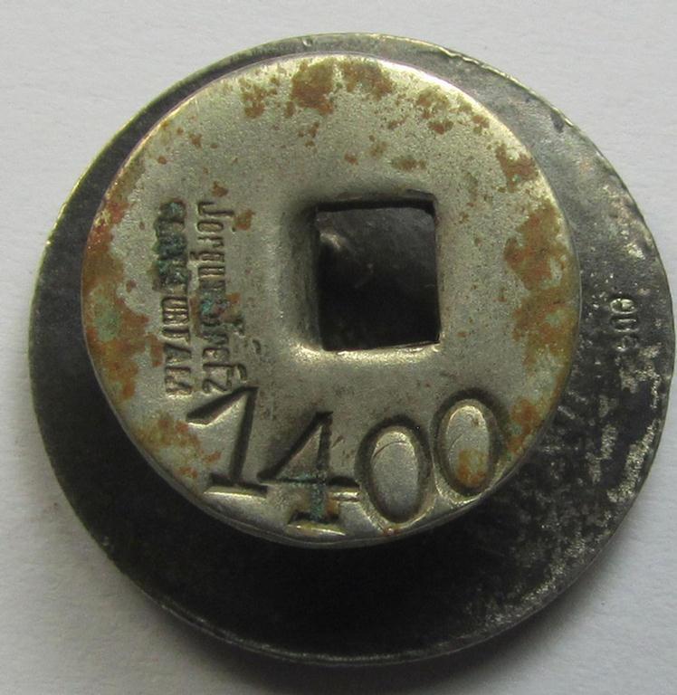 Superb - truly rarely seen and totally undamaged! - example of a WH (Luftwaffe) related: 'Internationales Segelflieger-Leistungsabzeichen in Silber' showing a unique bearers'-number that reads: '1400'