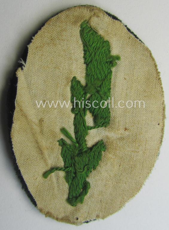 WH (Heeres) trade- and/or special-career insignia ie. hand-embroidered signal-blitz: 'Pz.-Gren.-Truppen'