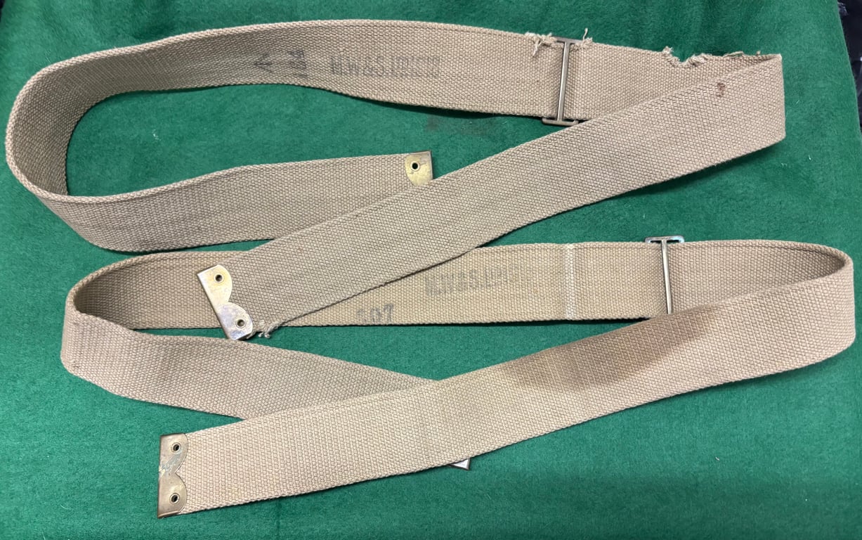 1908 Pattern Web Equipment Braces Secoind Issue both dated 1918