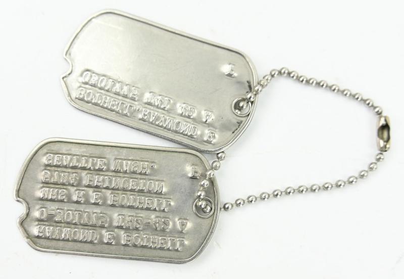 US WW2 Dog-Tag Set of 'Raymond E. Bothell'