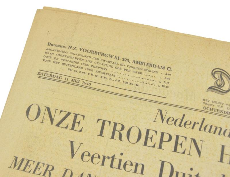 Dutch Telegraaf Newspaper 11 May 1940