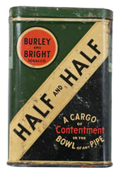US WW2 Period Half & Half Tabacco Tin...