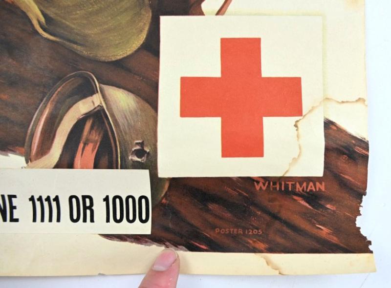 US WW2 Poster 'Your blood can save him'