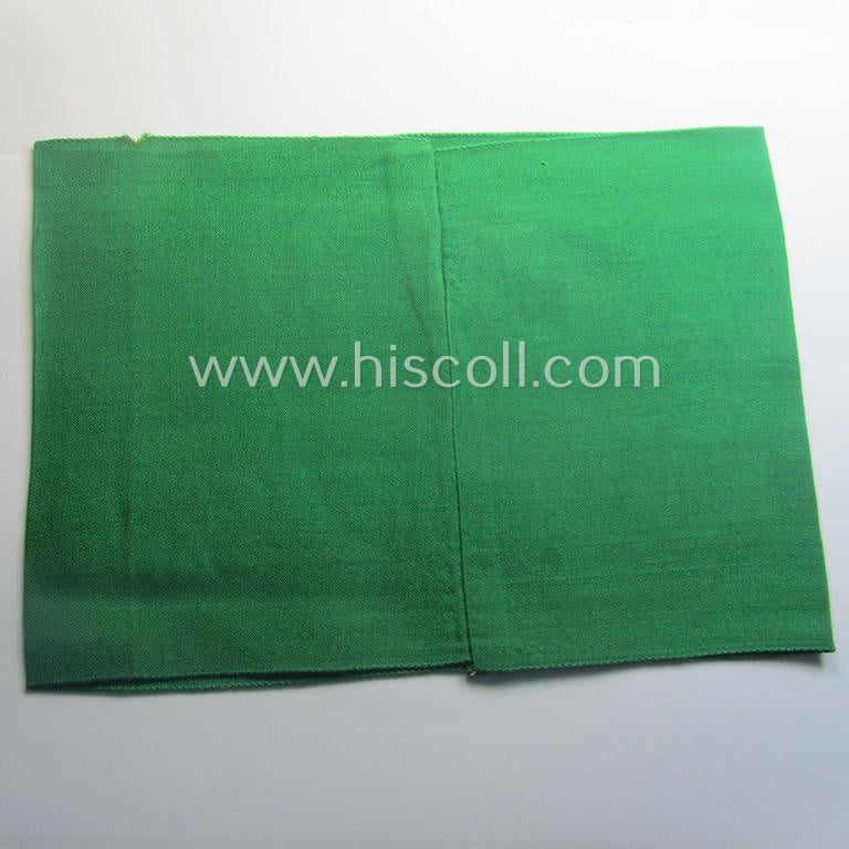 Wehrmacht-related, bright-green-coloured and/or linnen-based armband entitled: 'Feldgendarmerie' (as was specifically intended for usage by the staff of the notorious: 'Feldgendarmerie-Truppen')