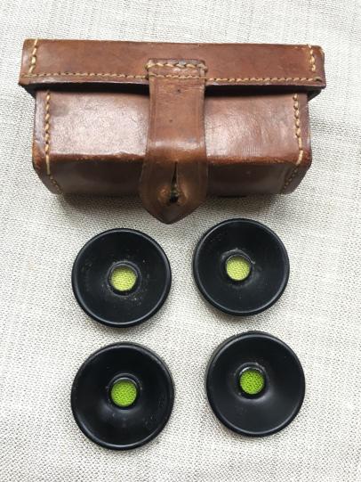 British Binoculars Leather Case with Glasses