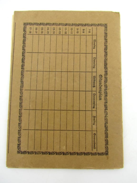 German WWII Era certificate booklet ( Zeugnisheft )