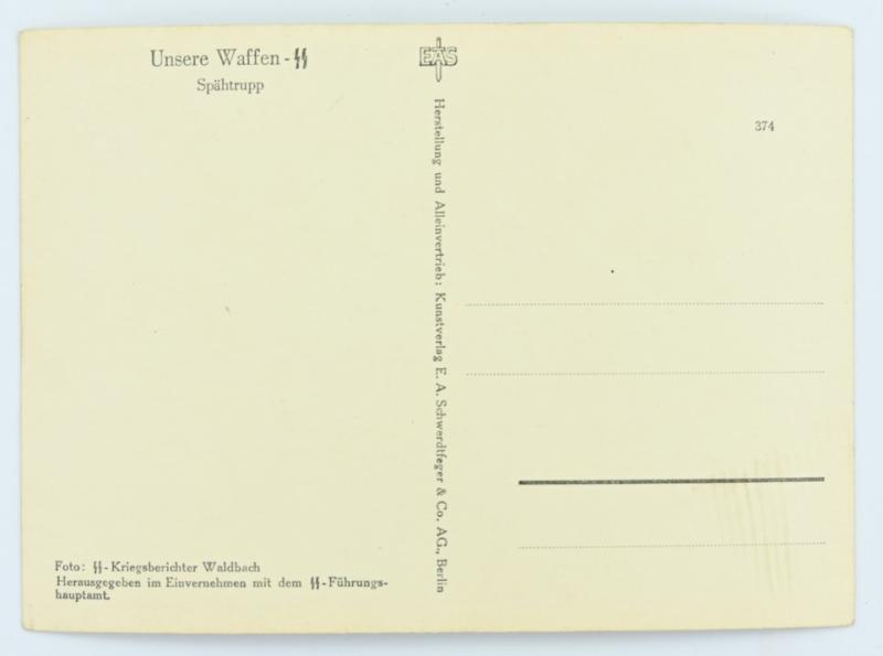 German Waffen-SS Kriegsberichter Postcard 'Unsere Waffen-SS'