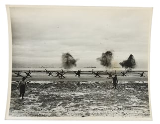 British WW2 Press Photo D-Day Royal Navy Commando's
