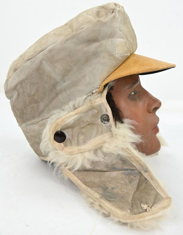 German LW White Winter Fur Cap
