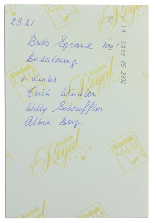 Signature of Wehrmacht Heer KC Recipient 'Bobo Spranz'