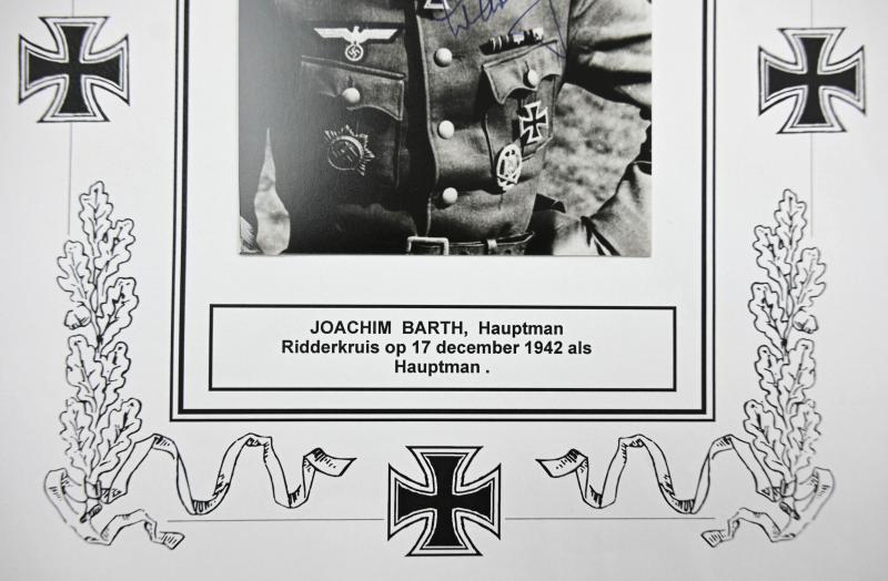 Signature of Wehrmacht Heer KC Recipient 'Joachim Barth'