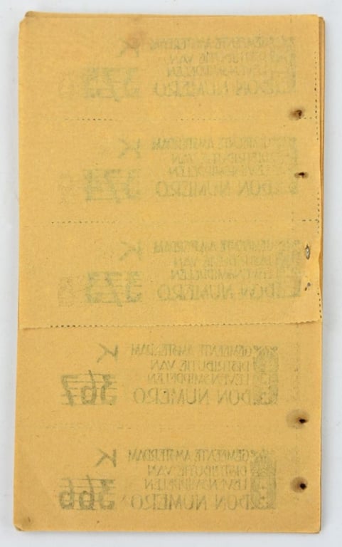 Dutch WW1 Period Food Coupons Amsterdam