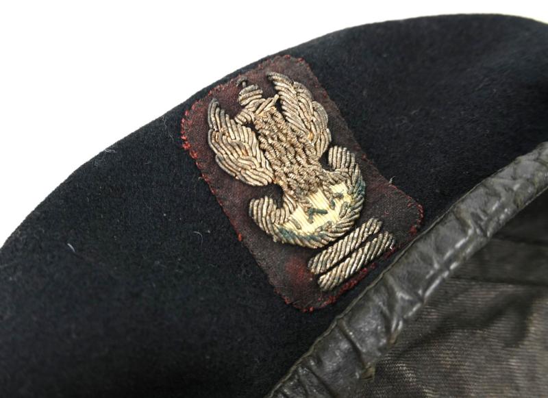 Polish WW2 Armoured Division Black Officer Beret 1942